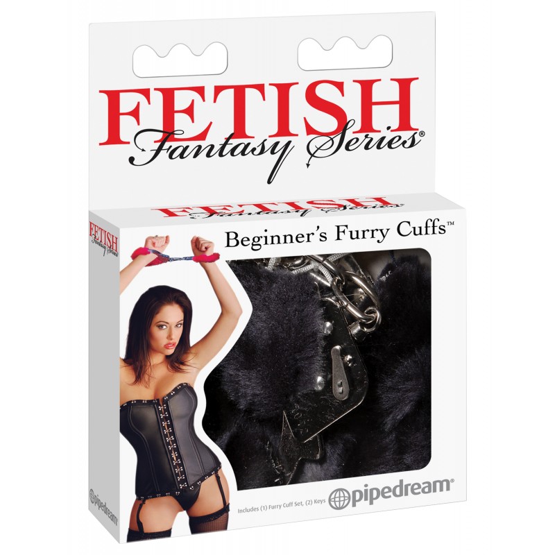 Fetish Fantasy Series Beginner's Furry Cuffs - Black